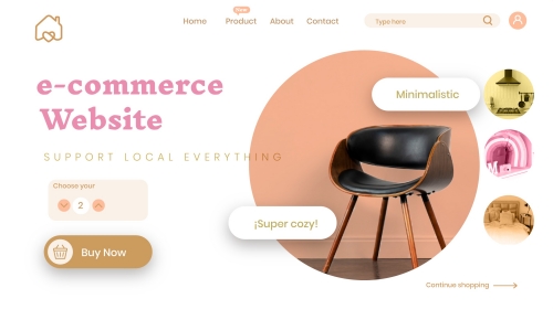 e-commerce website interface